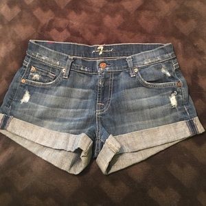 SEVEN FOR ALL MANKIND DENIM SHORTS